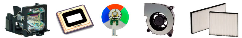 lampara dlp rueda color ventilador filtro
